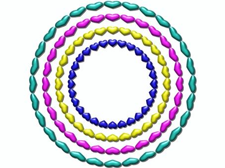 ハ−トの丸いフレ−ム