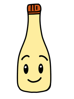 マヨネーズ顔 マヨネーズ,調味料,食べ物,シンプル,おいしい,黄色,味付け,料理,顔のイラスト素材