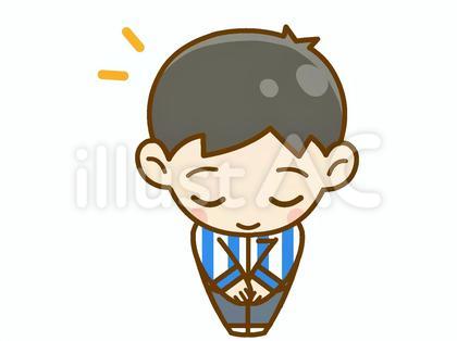 お辞儀をする男性コンビニ店員