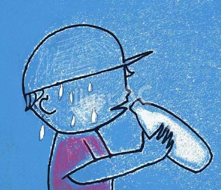 水分補給 水分補給,夏,暑いのイラスト素材