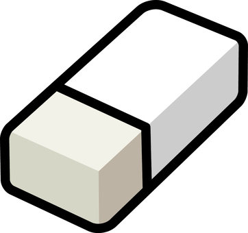 白の容器の消しゴムです。 消しゴム,シンプル,文房具,筆記用具,修正,消す,学習,授業,アナログ,勉強のイラスト素材