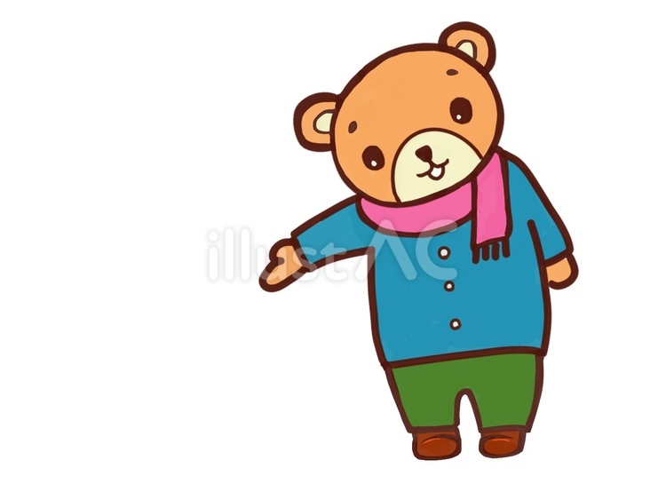 案内するくま ご案内,施設,学校のイラスト素材