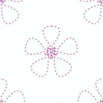 刺繍っぽい花シームレスパターン 花,点線,アウトライン,線画,モチーフ,繰り返し,継ぎ目なし,刺繍,パターン,模様のイラスト素材