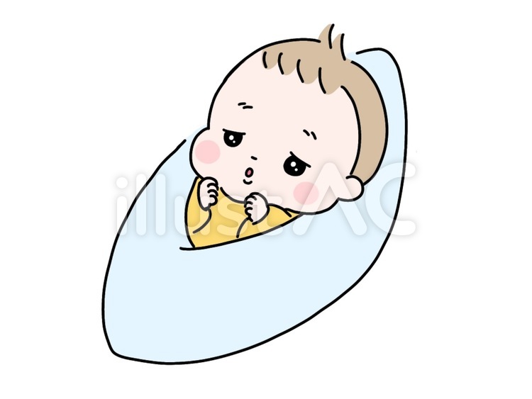 おくるみ赤ちゃん(ぼんやり) 赤ちゃん,こども,かわいいのイラスト素材