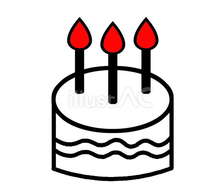 誕生日ケーキアイコン ケーキ,お誕生日,バースデーのイラスト素材