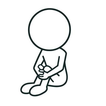 体育座りする人 体育座り,座る,人間,動作,休憩,思索,孤独,静寂,感情,学校のイラスト素材