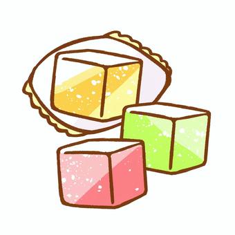 寒天ゼリー 寒天ゼリー,寒天,グミ,包装,食べ物,お菓子,おやつ,和菓子,デザート,手書きのイラスト素材
