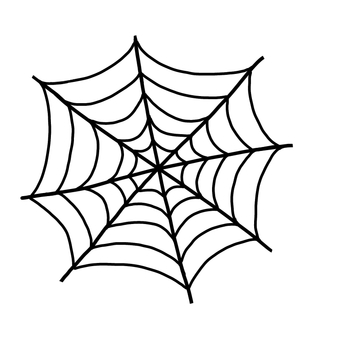 蜘蛛の巣 蜘蛛,蜘蛛の巣,ハロウィン,手描き,くものイラスト素材