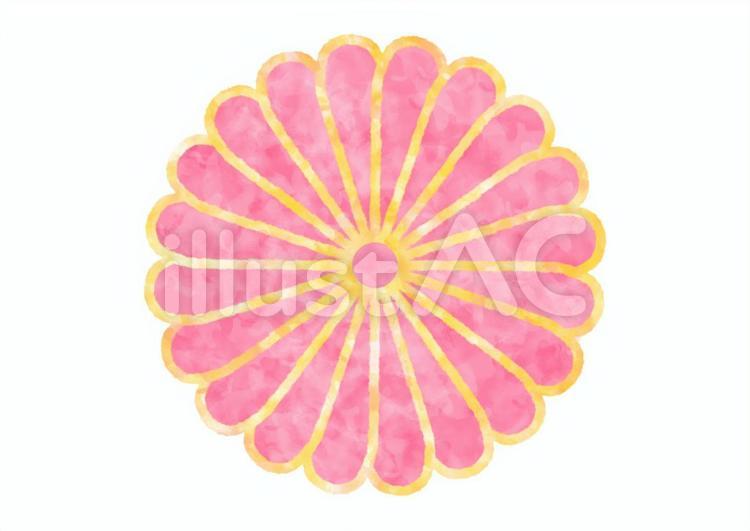 和素材 花柄,花模様,和素材のイラスト素材