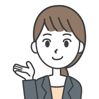 案内する会社員女性のイラスト 案内,会社員,ビジネス,女性,笑顔,キャリアウーマン,イラスト,人物,シンプル,素材のイラスト素材