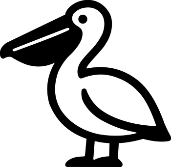 ピクトグラムの黒のペリカンです。 ピクトグラム,ペリカン,シンプル,鳥,くちばし,翼,飛ぶ,動物,黒のイラスト素材