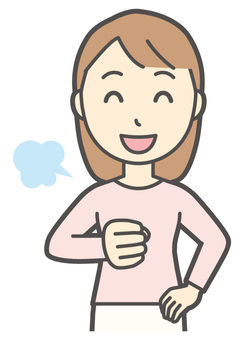  ロングヘア女性-339-バスト