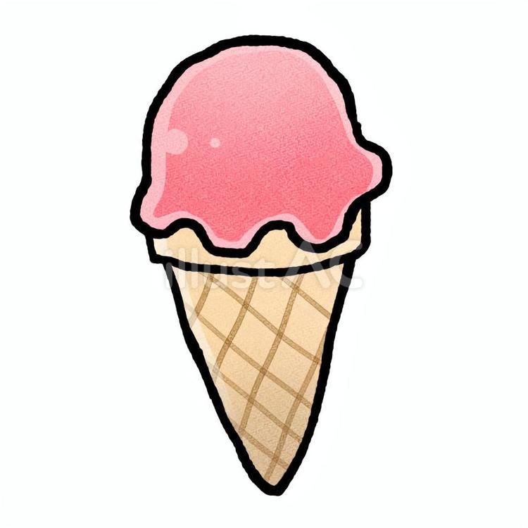 いちごアイス ストロベリーアイス,アイスクリーム,スイーツのイラスト素材