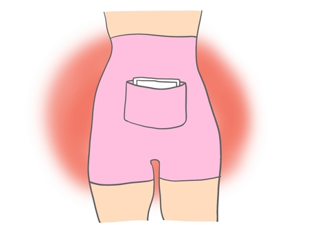 腹巻きパンツ（カイロ入り） 腹巻き,パンツ,ショーツ,温かい,温活,お腹,腰,お尻,下半身,冷え性のイラスト素材