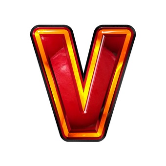 アルファベット文字V 文字,ギラギラ,赤色,アルファベット,vのイラスト素材