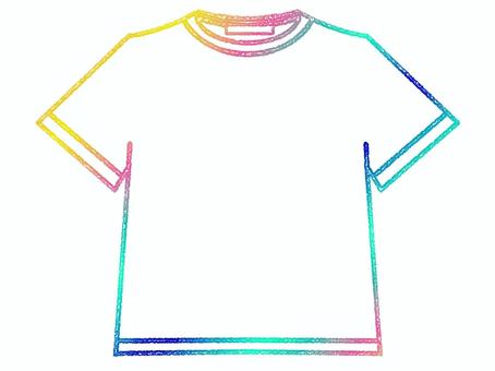 Tシャツのフレ−ム　輪郭　パステル tシャツ,フレ−ム,ポストカード,メッセージカード,飾り枠,あしらい,輪郭,シンプル,グラデーション,パステルカラーのイラスト素材