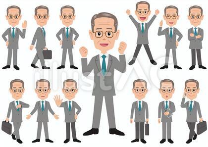 ビジネスマンのイラストセット
