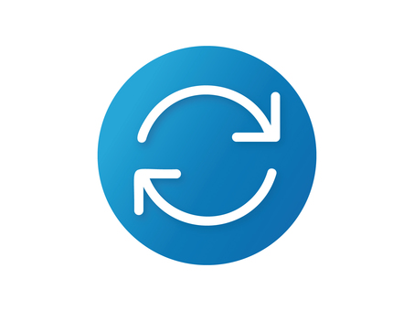 アップデートアイコン（回転矢印） 矢印,回転,回転矢印,再起動,スイッチ,再起動ボタン,リサイクル,アイコン,ボタン,グラデーションのイラスト素材