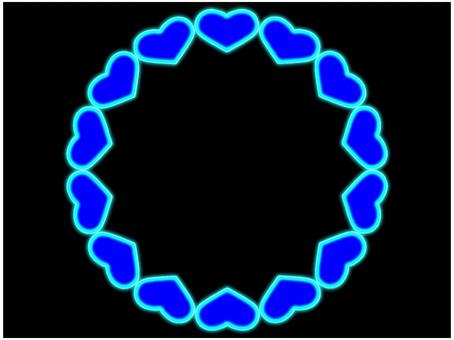 ハートの丸いフレ−ム