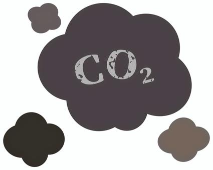 CO2(二酸化炭素) co2,二酸化炭素,地球温暖化,温室効果ガス,環境,アイコン,シンプル,白背景,透過のイラスト素材