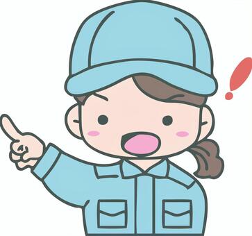 Caution (work clothes), JPG, PNG and AI Caution (work clothes), finger pointing, confirmation, note, JPG, PNG and AI