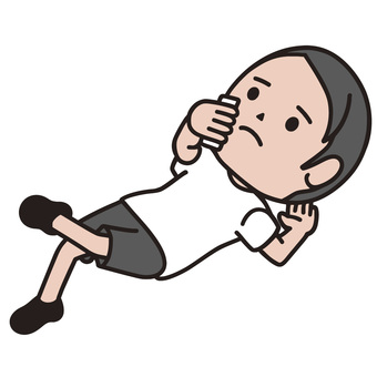 休憩中 スマホ,通話,休憩,笑顔,寝転ぶ,リラックス,終業,スポーツ,男,半袖のイラスト素材