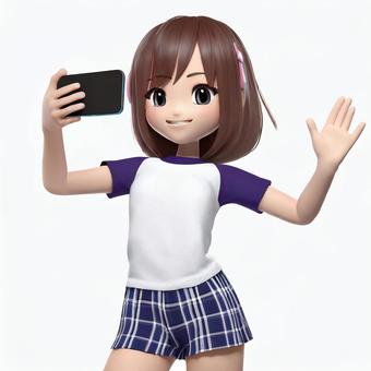 AI generation_Smartphone selfie 04, , JPG