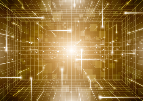 Illustration, digital, space, grid, 