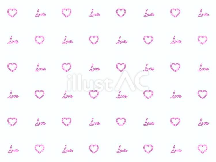LOVEとハートのシームレス壁紙（ピンク 背景,壁紙,loveのイラスト素材