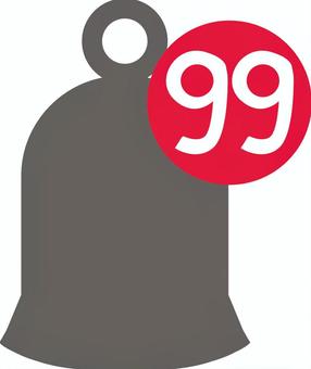 通知沢山　 通知,表示,沢山,ベル,お知らせ,アプリ,メール,デジタル,シンプル,アイコンのイラスト素材