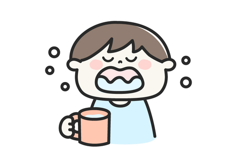 がらがらうがい｜視覚支援 絵カード 視覚支援,絵カード,うがい,がらがら,清潔,児童,発達,支援,こども,感染症のイラスト素材