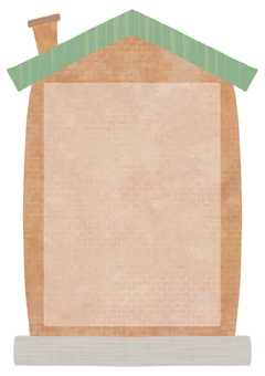 煉瓦の家の形のフレーム