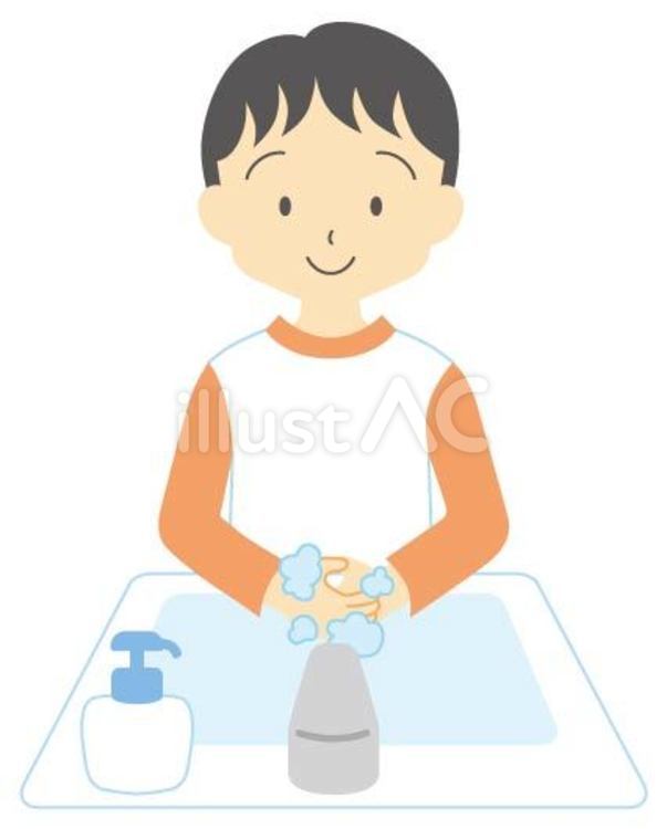 感染予防3 手洗い,感染予防,洗面台のイラスト素材