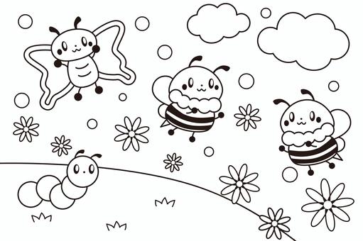 可愛的春天昆蟲-圖畫書, JPG 和 PNG 可愛的春天昆蟲-圖畫書, , JPG 和 PNG