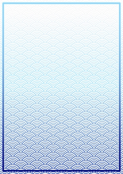 青海波文様の鮮魚店ポップのテンプレート 青海波文様,和,和風,和柄,水色,グラデーション,鮮魚店,寿司屋,魚屋,ポップのイラスト素材