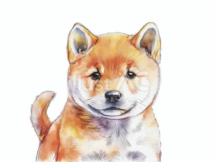 柴犬の子犬 柴犬,子犬,ペットのイラスト素材