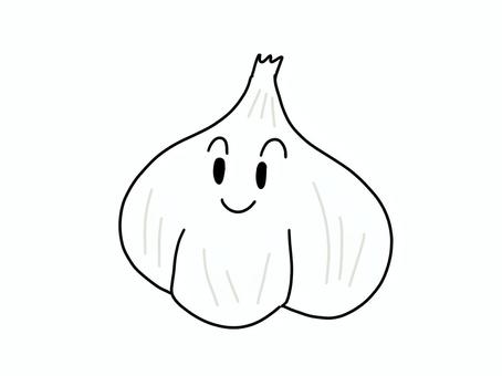 ニンニクのキャラクターのイラスト ニンニク,キャラクター,野菜,スタミナ,栄養,料理のイラスト素材