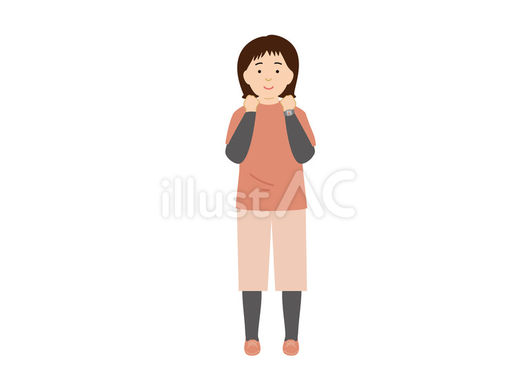 運動を頑張ろうと意気込む女性 女性,母親,大人のイラスト素材
