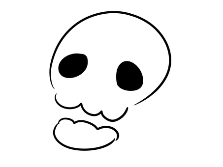 ガイコツ ガイコツ,骸骨,ドクロのイラスト素材