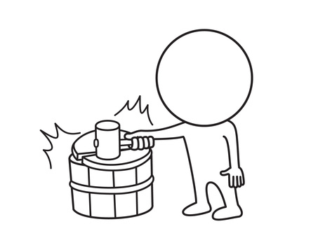 鏡割り 棒人間,鏡割り,線画,シンプル,ゆるいのイラスト素材