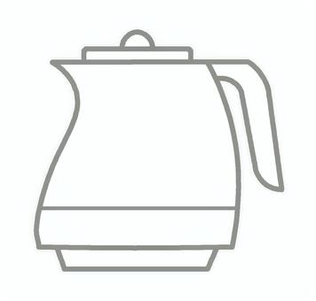電気ポット(ver2) 電気ポット(ver2) ポット,お湯,湯沸かし,熱湯,沸騰,電化製品,家電,電力,電気,調理のイラスト素材