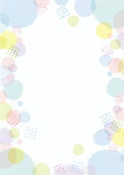 円のフレーム32 フレーム,背景,円,水彩,かわいい,枠,丸,ドット,カラフル,柔らかいのイラスト素材