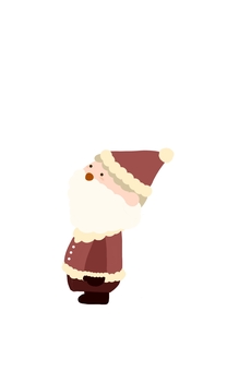 Santa Claus looking up, , JPG and PNG