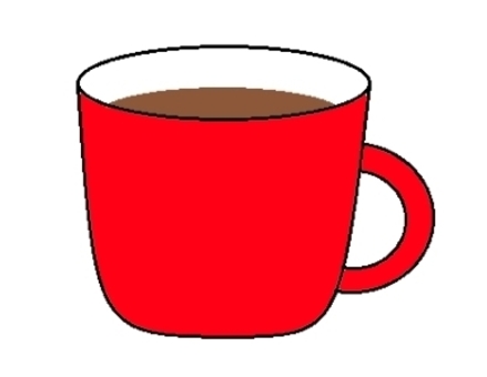 Illustration, red, cup, drink, 