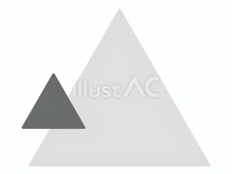 モノクロの重なる三角形のフレーム 三角形,背景,幾何学模様のイラスト素材