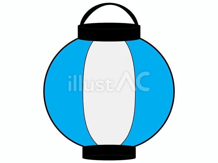 提灯4　青 提灯,青,お祭りのイラスト素材