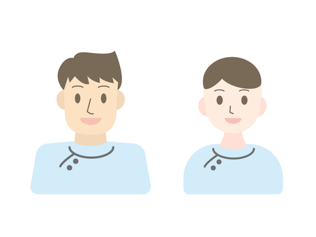 Illustration, JPG, PNG and AI Illustration, nurse, male, female, JPG, PNG and AI