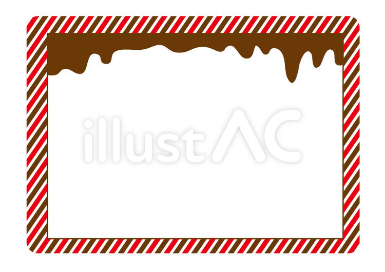 チョコレートの枠 垂れる,メッセージカード,ギフトカードのイラスト素材