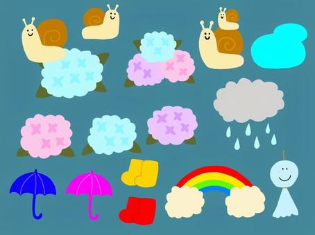 Illustration, rainy season, rain, june, 