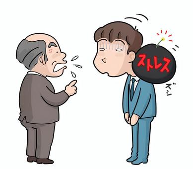 日々ストレスが蓄積されて爆発寸前 ストレス,蓄積,肩,重い,ギリギリ,文句,青,不調,人物のイラスト素材